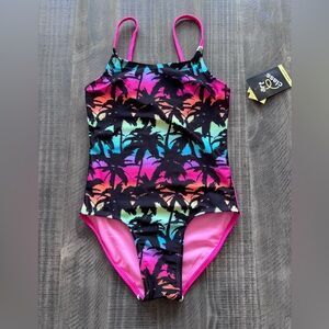 Art Class Kids Tropical Print Swimsuit - size M (8)